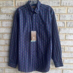Ariat Damien Classic long Sleeve Button Up Collared Aztec Print Shirt Size M